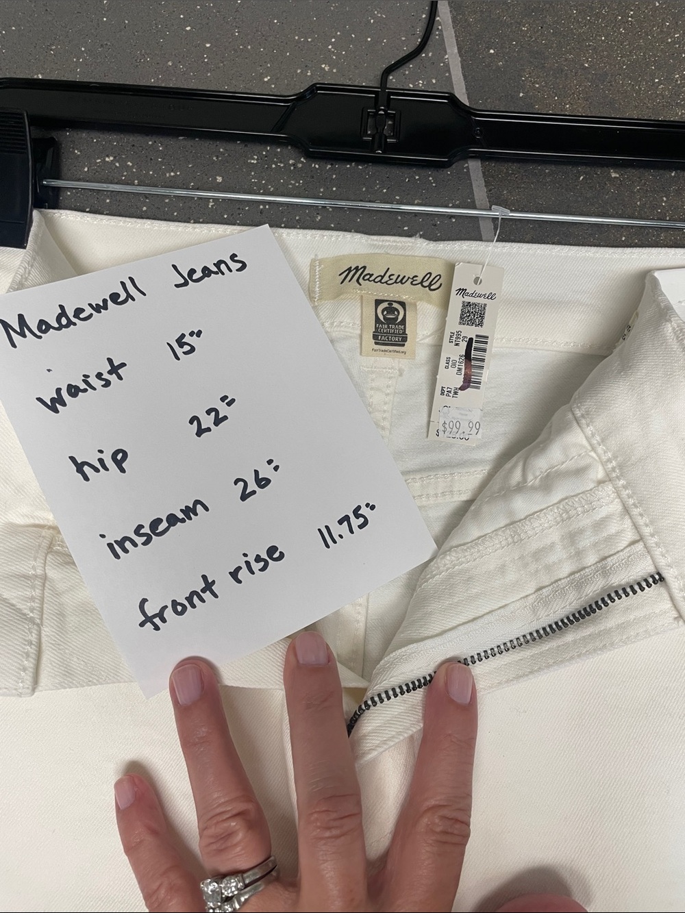 Madewell Perfect Vintage Wide-Leg Crop Jeans Tile White - Picture 6 of 8